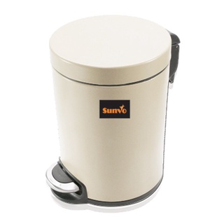 ถังขยะสแตนเลส  ซันโว Soft Close สีครีม  ถังขยะ  Stainless Steel Trash Can, Soft Close, Cream Color