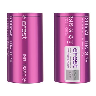 (2ก้อน)ถ่านชาร์จEfest IMR 18350 1200mAh 10A 3.7V ถ่านชาร์จคุณภาพสูง รับประกัน 3 ปีจากผู้ผลิต