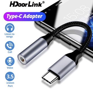 Hdoorlink Type C To 3.5 มม. อะแดปเตอร์แปลงสายเคเบิ้ลเสียงหูฟัง 3.5 มม.