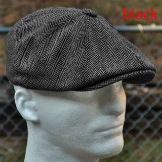 Men Berets Peaked Cap Wool Blend Stripes Gentleman Newsboy Hats Unisex Outdoor Sports Sun Hat