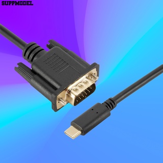 Suppmodel สายเคเบิลแปลง 10Gbps USB3.1 Type-C ตัวผู้ เป็น VGA 1080P สําหรับมอนิเตอร์