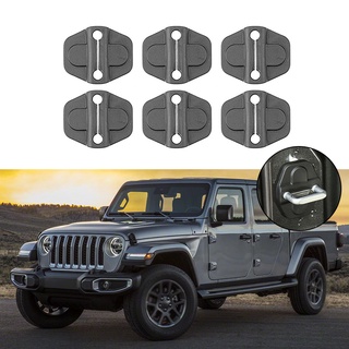 【TokTik Hot Style】สลักล็อคประตูรถยนต์ สีดําด้าน สําหรับ Jeep Wrangler JL JLU 2018 2019 2020 2021 6 ชิ้น