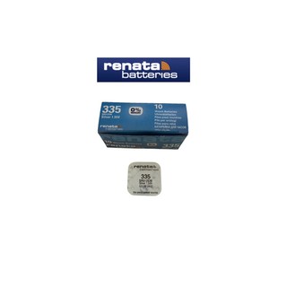 ถ่านนาฬิกา ถ่านกระดุม Renata 335 (SR512SW) Watch Batteries Silver Oxide 1.55V (Swiss Made) ถ่านสวิส แพคกิ้งเม็ดเดี่ยว ถ่