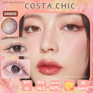 🔥คอนแทคเลนส์✨ขนาดมินิ✨Choco✨Costa Chic (Luxzylens)