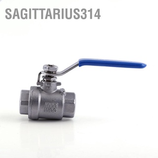 Sagittarius314 1/2 NPT Full Port 2 Way Rotary Lever Stainless Steel SS304 Two Pieces Ball Valve WOG1000