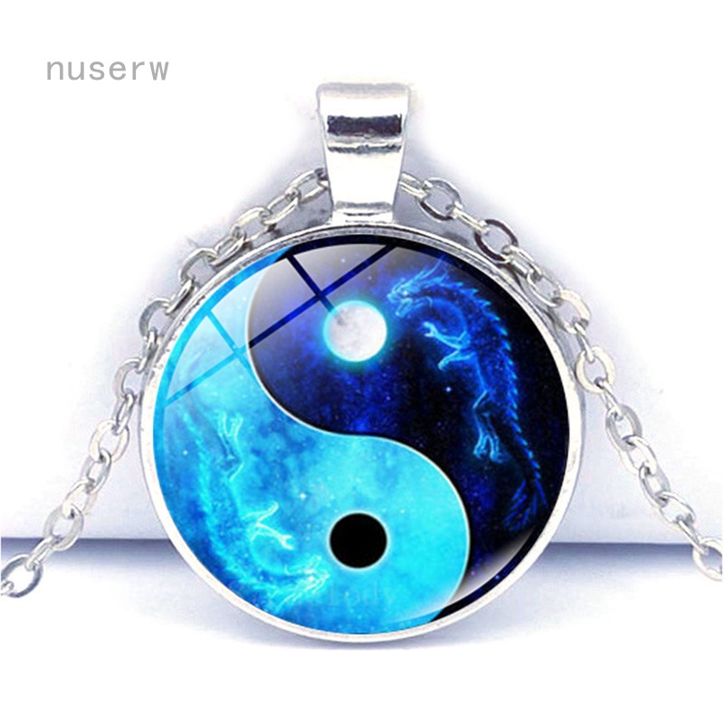 Yin Yang Feng Shui Ying Silver Pewter เพื่อนที่ดีที่สุด Charm สร้อยคอจี้เครื่องประดับ