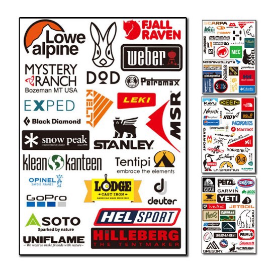 สติกเกอร์แคมป์ปิ้ง สติกเกอร์ DOD camping สติกเกอร์ยี่ห้อแปะกระติกแคมป์ปิ้ง Sticker campping หลายแบบห
