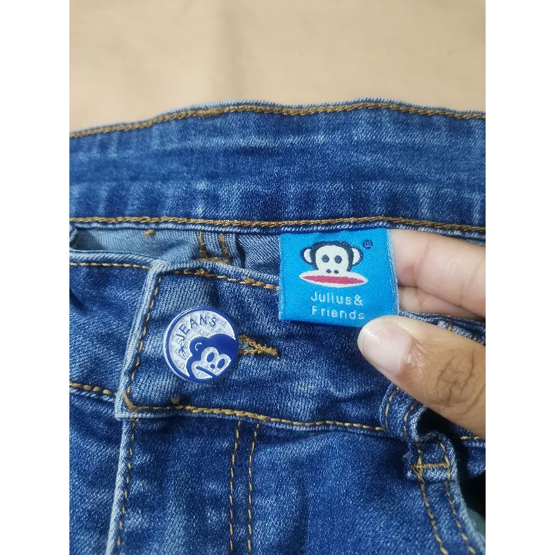 กางเกงยีนส์ ขาสามส่วน Size30 ลาย Paul Frank JEANS ลายปักแน่นๆ ใส่สบาย ...