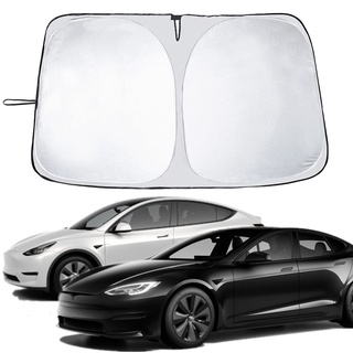 Tesla อุปกรณ์เสริมFor Tesla Model Y 3 20162022 Car Windshield Sunscreen Window Sun Shade Sunscreen Visor Blocks arasol U