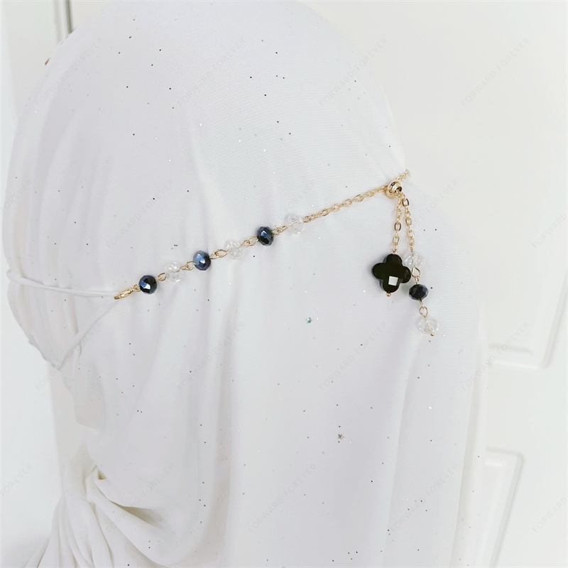 สายคล้องหน้ากาก ประดับไข่มุก คุณภาพสูง สําหรับฮิญาบ M60118 - รูปที่ 2