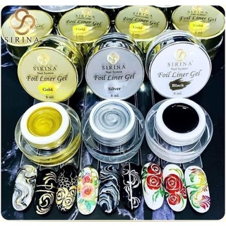 Foil Liner Gel เจลกาวลอกฟอยล์สำหรับเดินเส้น เส้นสีเมทัลลิคที่แวววาวเหมือนสแตนเลสจริง