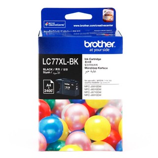 ตลับหมึกอิงค์เจ็ท สีดำ Brother LC-77XL BK/Brother LC-77XL Black Inkjet Cartridge