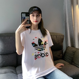 Qualityที่มีคุณภาพสูง】Adidas Adidasเสื้อยืดหญิงโคลเวอร์ 2020