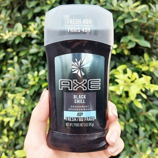 ระงับกลิ่นกาย โรลออนสติ๊ก สำหรับผู้ชาย AXE® Black Chill Men 48H Dry, Aluminum-Free Deodorant 85 g ดับกลิ่นตัวได้นาน 48ชม