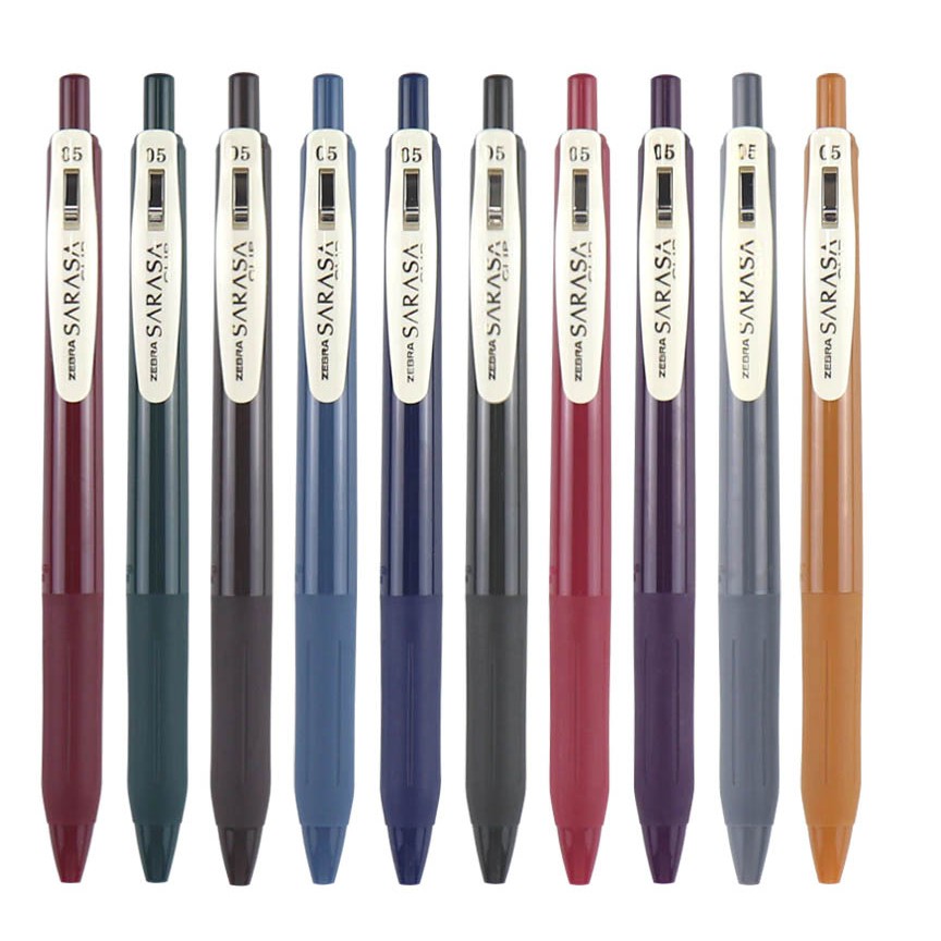 ZEBRA ปากกาเจล Sarasa Vintage ขนาด 0.5 มม. set 5 สี (มี 2 set ให้เลือก)