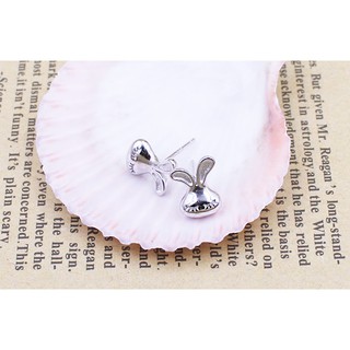 เงินต่างหูทับทิมน่ารักสําหรับผู้หญิง 925 Silver Rabbit Earrings WE52