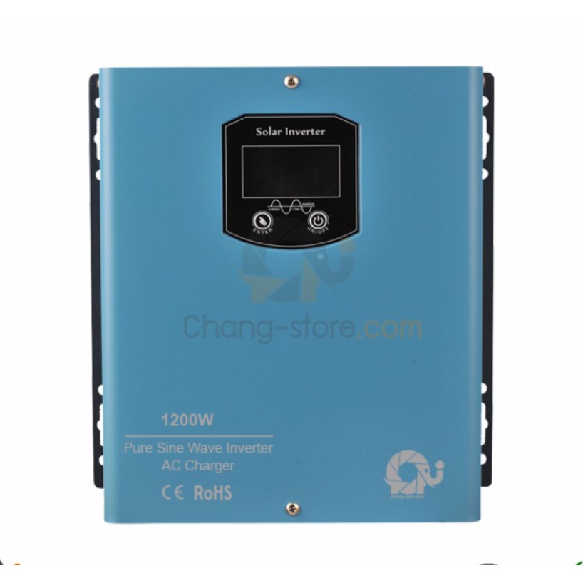 อินเวอร์เตอร์ 1200w 24v หม้อแปลงเทอร์รอย Inverter off grid โซล่าเซลล์ พีคได้ 3 เท่า เทอรอยด์ เพียวไซ