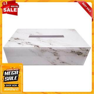 กล่องทิชชูอะคริลิก KECH MARBLE สีขาว กล่องใส่ทิชชู่ TISSUE BOX KECH MARBLE ACRYLIC WHITE