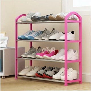 ชั้นวางรองเท้าสแตนเลส 4 ชั้น ไม่เป็นสนิม Shoe Rack