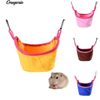 * Warm Flannel Sleeping Bucket Cage แขวนหนูแฮมสเตอร์กระรอก Pet Hammock Decor