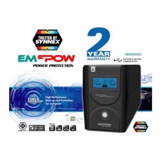 ZIR-D-SERIES 2000VA/1200W UPS by EMPOW หน้าจอดิจิตอล เหมาะกับสายเกมเมอร์ คอมพ์สเปคแรง สำรองไฟยาวๆ