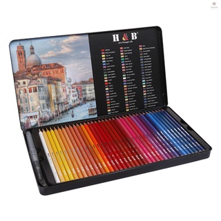 H&amp;B 72 Professional Water-color Pencils Art Kit Set Water-Soluble Colored Pencil