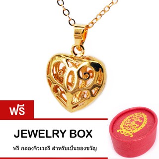 Tips Gallery จี้ พร้อม สร้อย 925 หุ้ม ทองคำ แท้ 24K รุ่น Renaissance Love Design TNS115