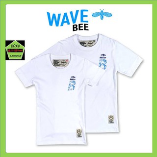 Beesy เสื้อคอกลม ชาย หญิง รุ่น Wave bee สีขาว