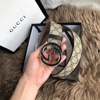 Gucci G เข็มขัดอักษรย่อเข็มขัดผู้ชาย GUCCI Gucci เข็มขัดหนังแฟชั่นสำหรับผู้ชายเข็มขัดผู้ชาย
