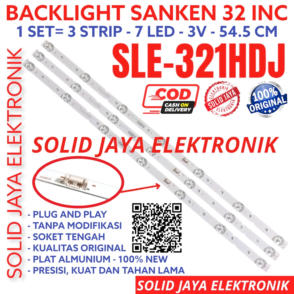 SANKEN 32 INC LED TV BACKLIGHT SLE-321HDJ SLE321HDJ SLE321 321HDJ SLE321 SLE 321HDJ HDJ BL 7K 3V SAN