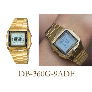 นาฬิกา Casio รุ่น DB-360G-9A เรือนทองสไตล์วินเทจ ใส่ได้ทั้งชายและหญิง ตัวเรือนสีทอง ของแท้ 100% รับประกันศูนย์ CMG1ปี