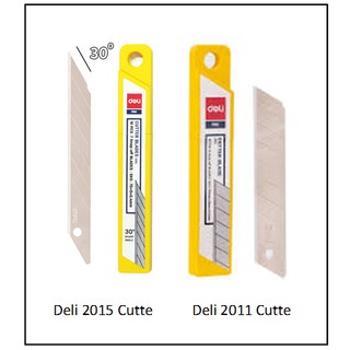 Deli 2011 Cutter / Deli 2015 Cutter ใบมีดคัตเตอร์ บรรจุ 10 ใบ ใบมีดคัตเตอร์