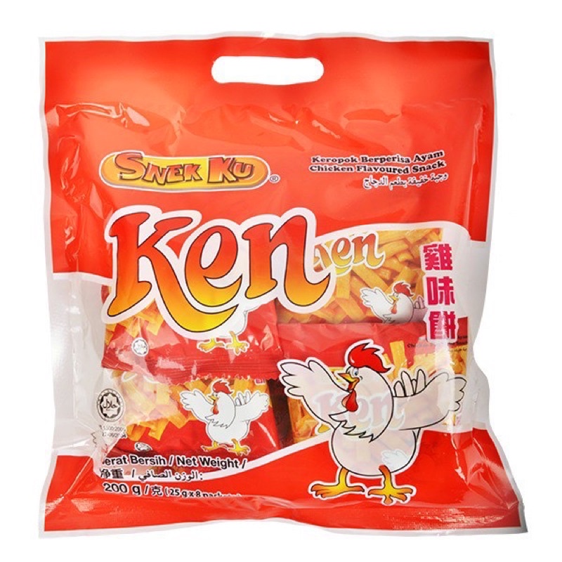 Snek Ku Ken Chicken Flavoured Snack 176g (22g X 8)