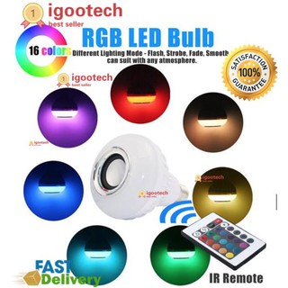 igootech LED music bulb หลอดไฟบลูทูธเปลี่ยนสีได้ ฟังเพลงได้