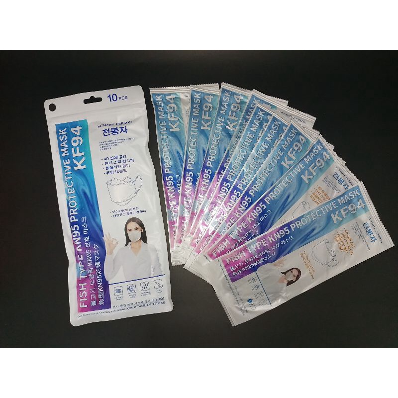 หน้ากากอนามัย summit person maskงานหนาว้าวจมูก Fish type kn95 protective mask (KF94)​  (made in chin