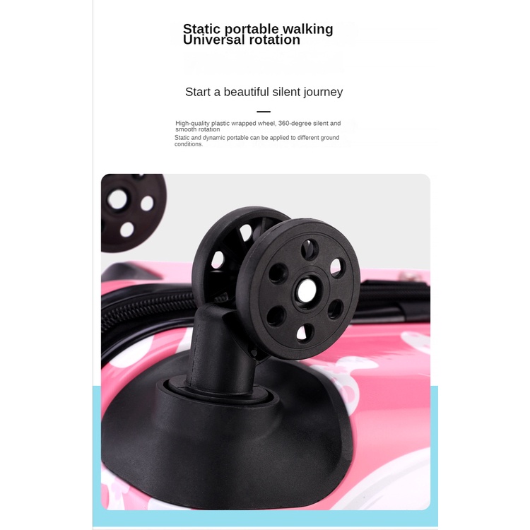 Borammy 18 นิ ้ วรถเข ็ นเด ็ กกระเป ๋ าเดินทาง 3D การ ์ ตูน Spinner Wheels - รูปที่ 6