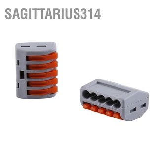 Sagittarius314 20pcs 2/3/5 Way Reusable Spring Lever Terminal Block Electric Cable Connector Wire