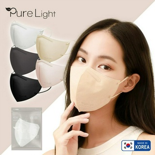 (ยกแพ็ค)Purelight Mask✨:  แมสหน้าเรียวนำเข้าจากเกาหลี กระชับใบหน้า กรอง 3ชั้น กันฝุ่นpm2.5 V-slim แมสเกาหลี KF94