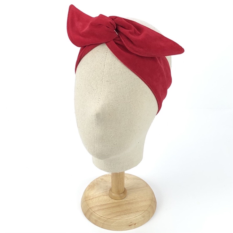 คาดผมลวดดัดผ้าสักลาด ป้ายHi So