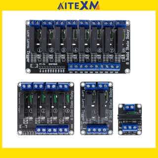 5V 1 2 4 8 Channel Ssr G3Mb-202 P โมดูลรีเลย์ 240 V 2A Output พร้อมฟิวส์สําหรับ Arduino