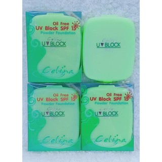 แป้งเซลิน่า Celina UV Block SPF15 Powder Foundation แป้งพริ้ตตี้ เซลีน่า 14g  (รีฟิล)