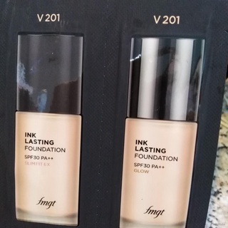 ❁﹊ส่งไว🚀24ชม. The Face Shop Ink Lasting Foundation SPF30 PA++ Slim Fit EX / Glow SET 1ml