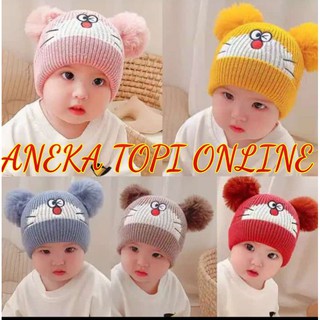 Kupluk Baby MOTIF DORAEMON สามารถปรับชื่อนได้สามารถปรับได้