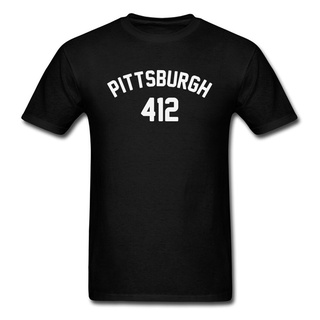 เสื้อยืดลําลอง ผ้าฝ้าย แขนสั้น คอกลม พิมพ์ลาย Usa Pittsburgh 412 สําหรับผู้ชาย