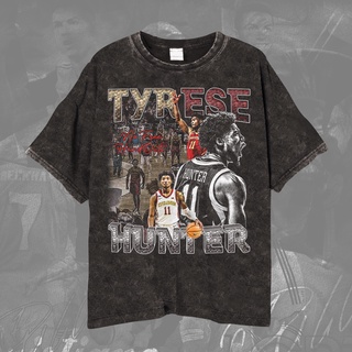 เสื้อยืด พิมพ์ลาย Nba Tyrese Hunter สไตล์วินเทจ สําหรับผู้ชาย และผู้หญิงS-5XL