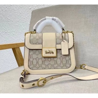 Coach ALIE TOP HANDLE IN SIGNATURE JACQUARD