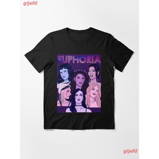 printเสื้อยืดแฟชั่นพิมพ์ลาย2022 Euphoria HBO Girls Essential T-Shirt ผู้หญิง ดพิมพ์ลาย ดผ้าเด้ง คอกลม cotton ความนิยม di