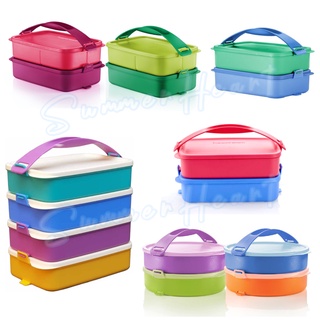 Tupperware Click To Go ทัปเปอร์แวร์ ทรงสี่เหลี่ยมผืนผ้า ขนาด 900 มล. ทรงกลม 880 มล.