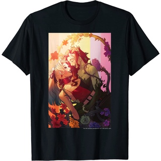 เสื้อยืดครอปเสื้อยืด พิมพ์ลายการ์ตูน DC Harley Quinn &amp; Poison Ivy Intertwined สไตล์เกาหลี ระบายอากาศ สวมใส่สบายS-5XL