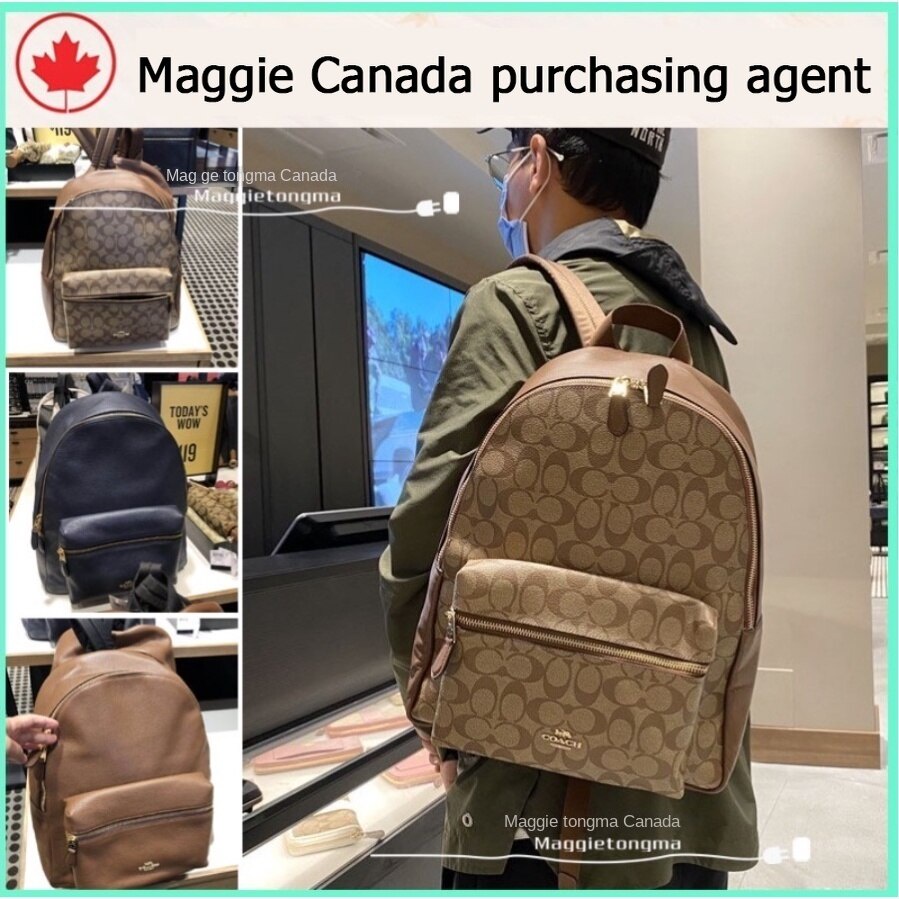 #Maggie Canada# ของแท้ 100% COACH 58314 กระเป๋าเป้สะพายหลังแบบคลาสสิกสำหรับผู้หญิงแฟชั่น